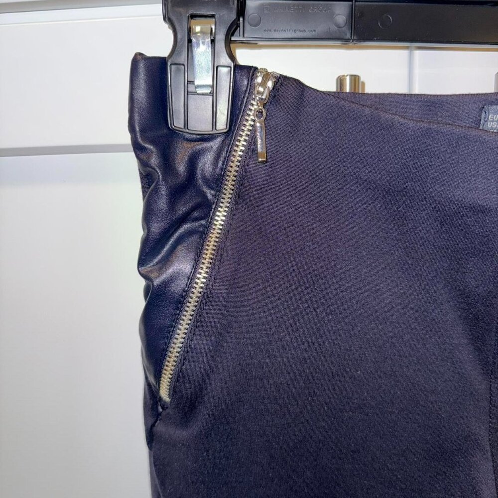Navy skinny trousers with zip details